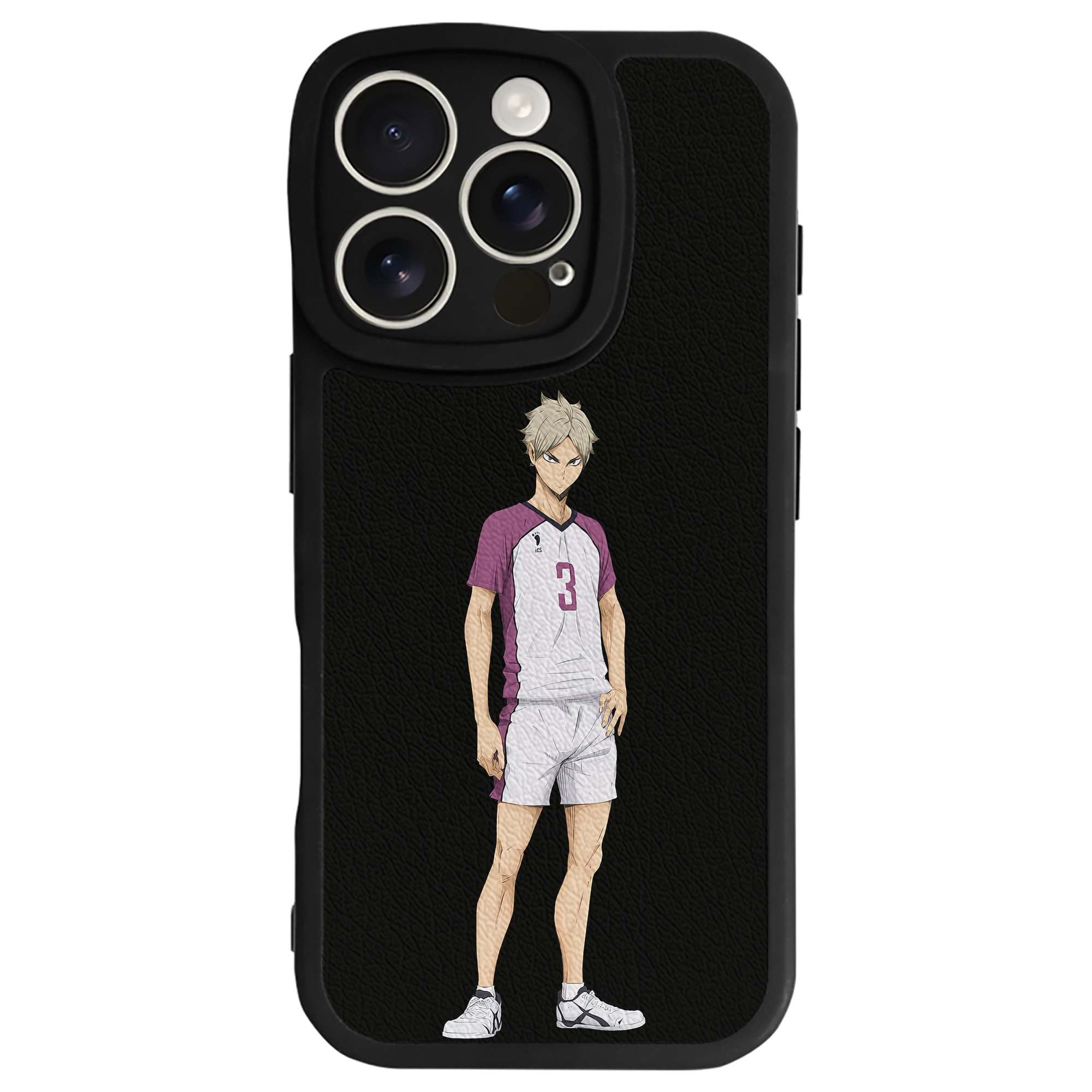 （画像用） ハイキュー!! Haikyu!! 【iPhone 16シリーズ対応】シリコンスマホケース（レザー調） 材質：シリコン